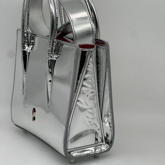 Christian Louboutin PALOMA Loubinthesky Spiked Metallic Crossbody Tote Bag - Picture 9 of 16
